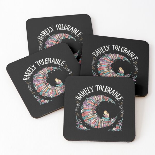 Item preview, Barely Tolerable Bookish Floral for Book Lovers and Bookworms designed and sold by Redgiant87x.