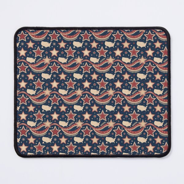 Item preview, Patriotic Stars US Map Seamless Pattern designed and sold by Pioneer Spirit Market.