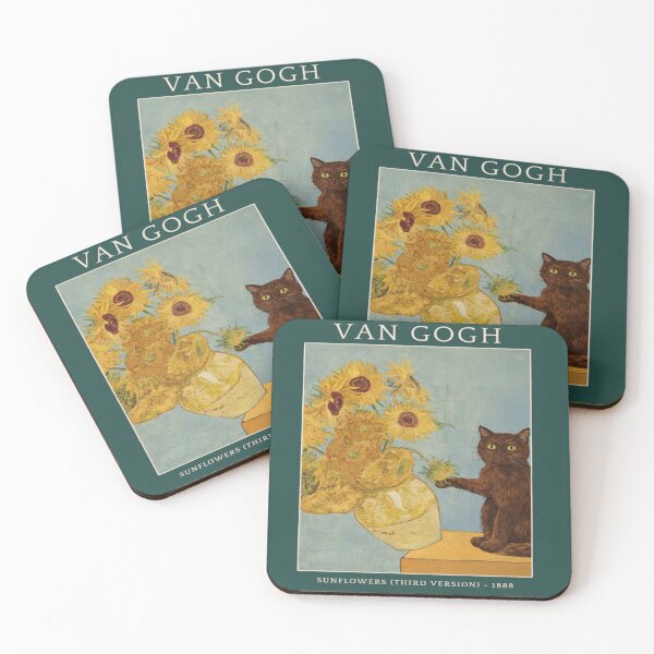 Item preview, Van Gogh Sunflowers Third Version Cat Shirt designed and sold by Mavie Bloom.