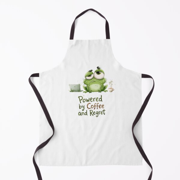 Item preview, Powered by Coffee and Regret Tired Frog Humor designed and sold by VikArt7.