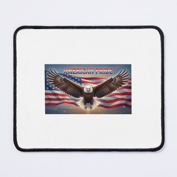 Item preview, American Pride – Bald Eagle & USA Flag (Horizontal Edition) designed and sold by MalinStyle.