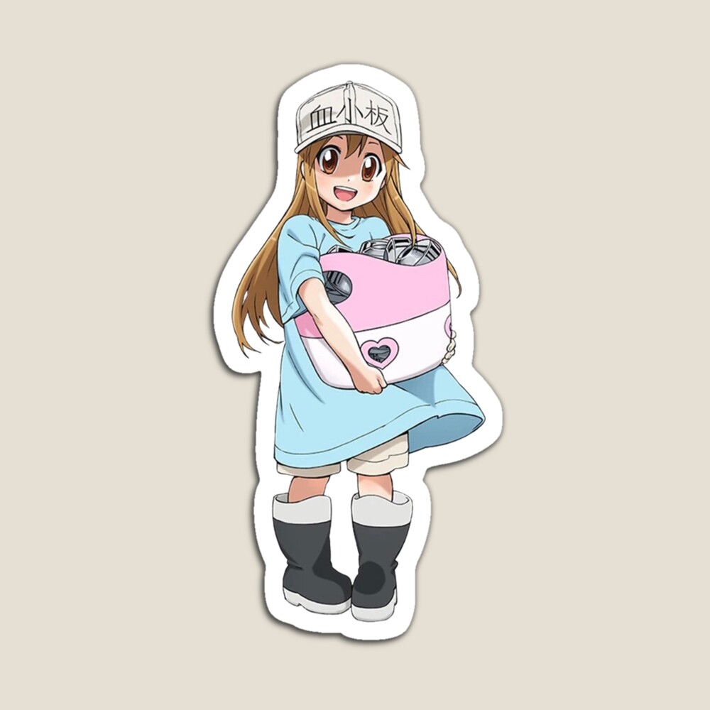 Platelet 1, Hataraku Saibou (Cells at Work) Magnet for Sale by Jake  Hunter