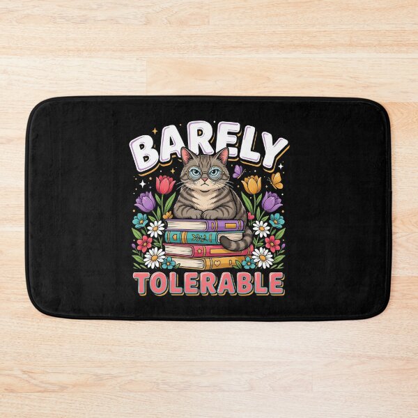 Item preview, Barely Tolerable Funny Floral Book Lover Quote designed and sold by Redgiant87x.