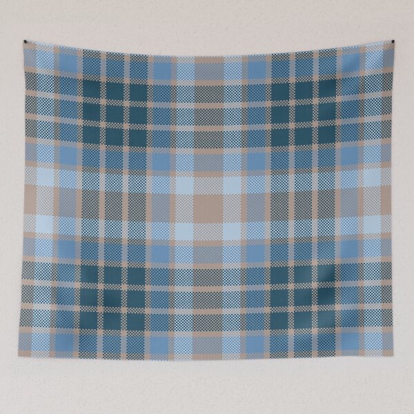 Item preview, Modern Blue and Beige Tartan Check Pattern designed and sold by PowerAntShop.