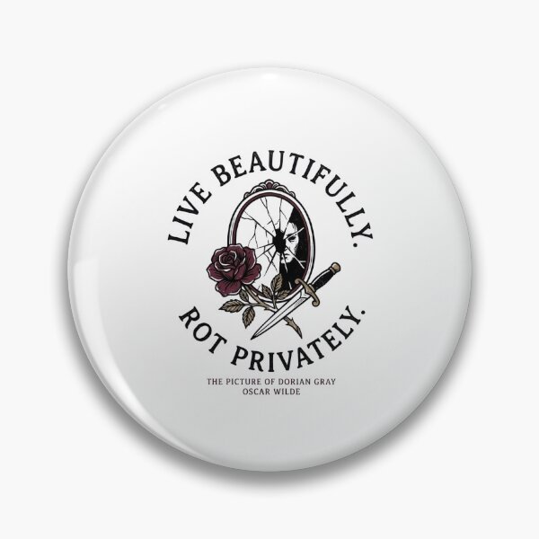 Item preview, Dorian Gray Live Beautifully Rot Privately Mirror Oscar Wilde Art designed and sold by Fenay Designs.