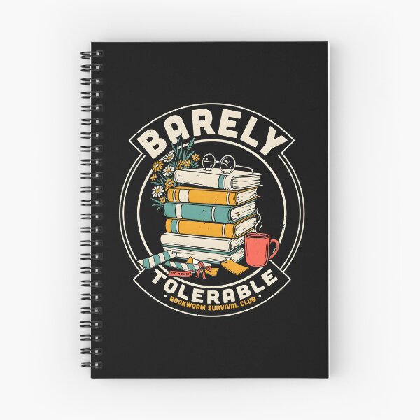 Item preview, Barely Tolerable Bookworm Floral Inspired by Book Lover Culture designed and sold by Redgiant87x.