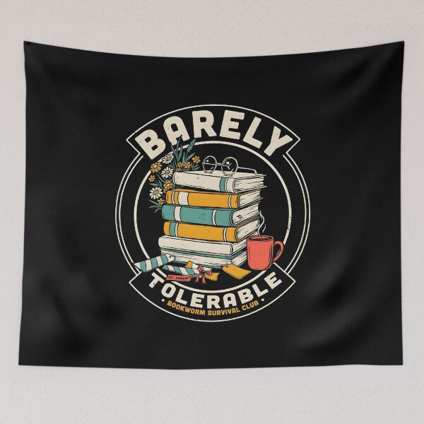 Item preview, Barely Tolerable Bookworm Floral Inspired by Book Lover Culture designed and sold by Redgiant87x.