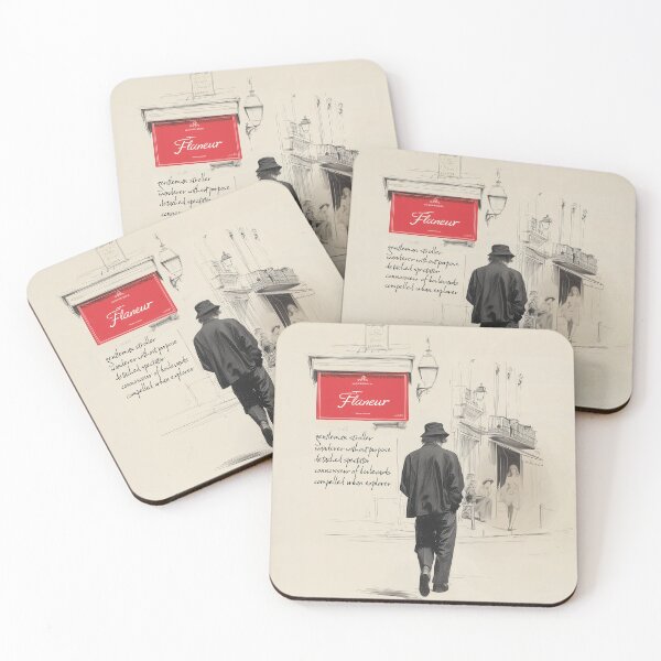 Item preview, Flâneur, Japanese Tanka definition designed and sold by Abstractarium.