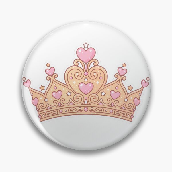 Item preview, Cute Pink and Gold Princess Crown Tiara Illustration designed and sold by XArt.