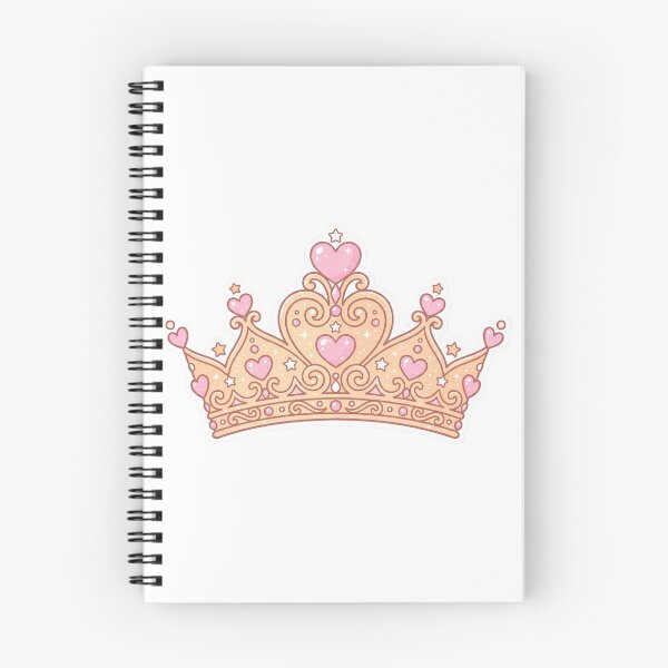 Item preview, Cute Pink and Gold Princess Crown Tiara Illustration designed and sold by XArt.