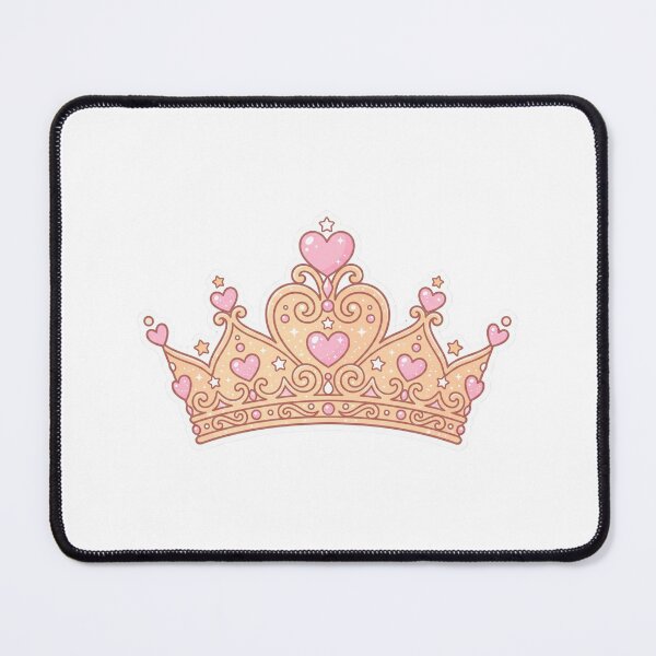 Item preview, Cute Pink and Gold Princess Crown Tiara Illustration designed and sold by XArt.