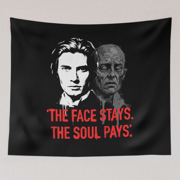 Item preview, The Face Stays The Soul Pays Dorian Gray Street Art Portrait designed and sold by Fenay Designs.