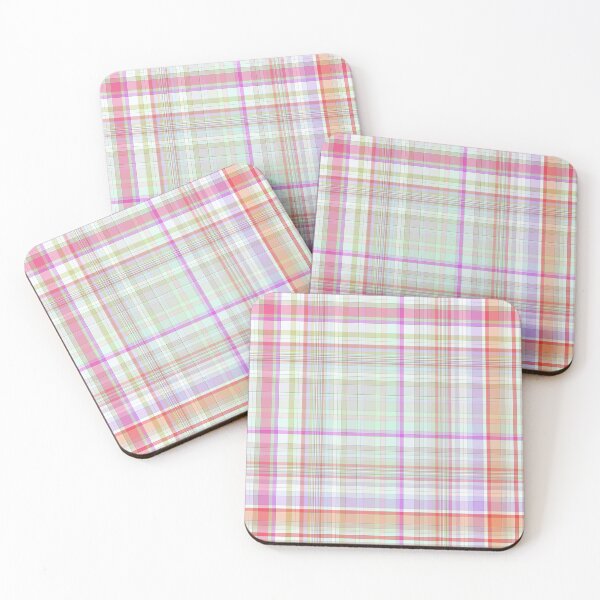 Item preview, Warm Green Orange Pink and Purple Plaid Pattern  designed and sold by WD-Artist.