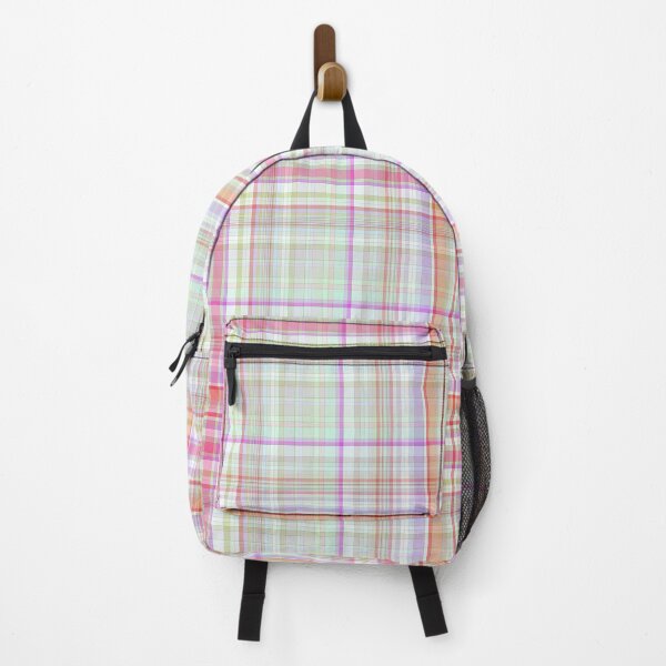 Item preview, Warm Green Orange Pink and Purple Plaid Pattern designed and sold by WD-Artist.