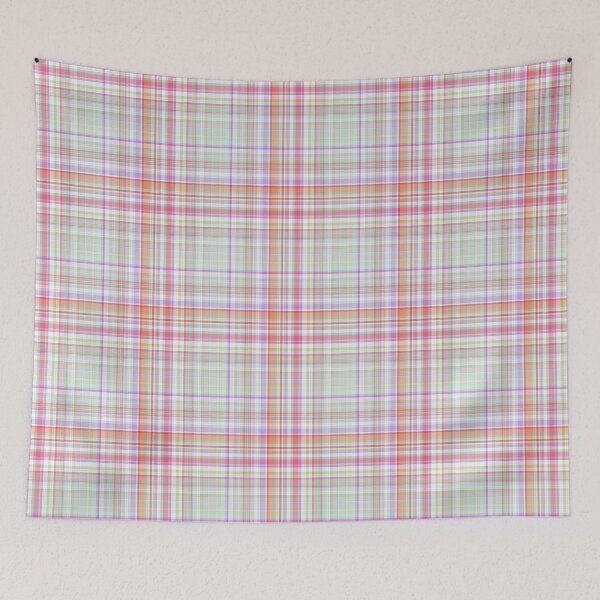 Item preview, Warm Green Orange Pink and Purple Plaid Pattern  designed and sold by WD-Artist.