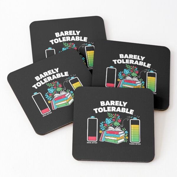 Item preview, Barely Tolerable Funny Book Lover Floral for Proud Bookworms designed and sold by Redgiant87x.