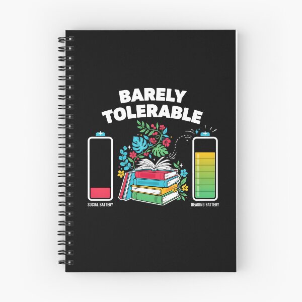 Item preview, Barely Tolerable Funny Book Lover Floral for Proud Bookworms designed and sold by Redgiant87x.