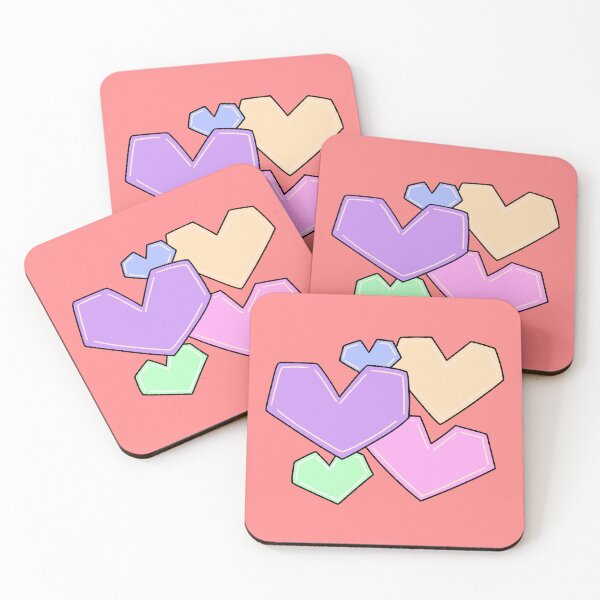 Item preview, Cute Pastel Geometric Hearts Pattern Illustration designed and sold by ubborn.