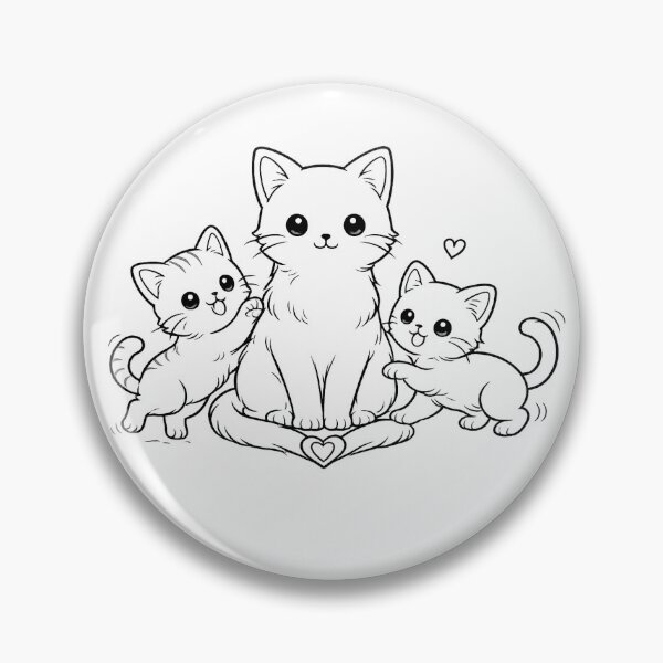 Item preview, Mother Cat and Kittens Line Art designed and sold by Moonya26.
