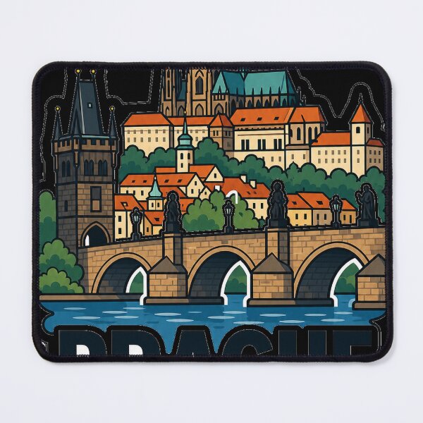 Item preview, Prague Travel Souvenir - Prague Czechia Illustration designed and sold by VisualArtsOasis.
