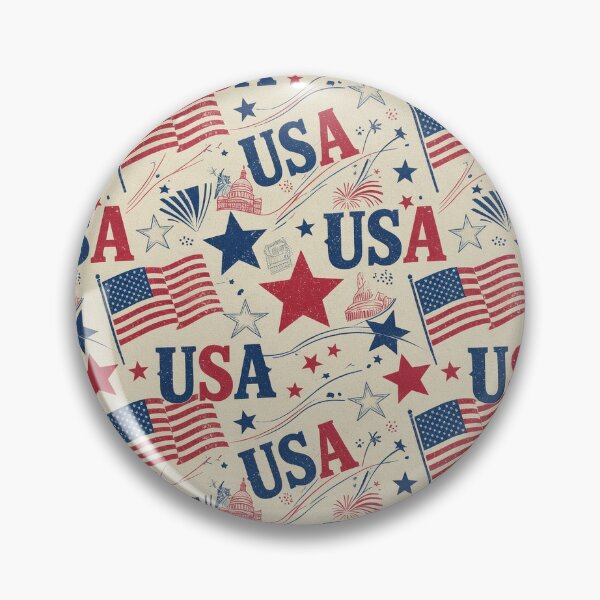 Item preview, Patriotic USA Flags Stars Seamless Pattern designed and sold by Pioneer Spirit Market.