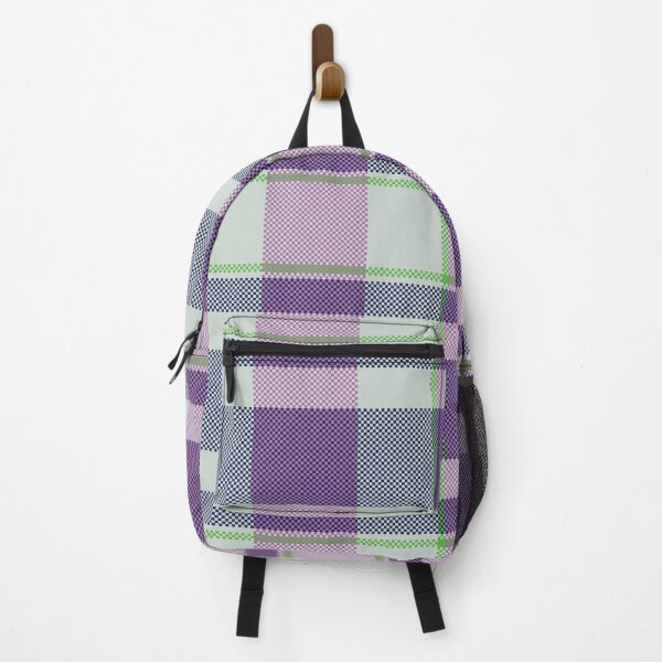 Item preview, Soft Green and Purple Plaid Checkered Pattern designed and sold by PowerAntShop.