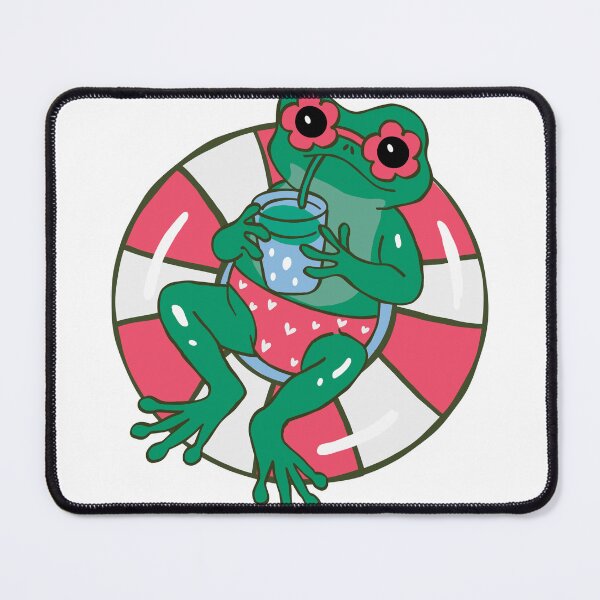 Item preview, Cute Frog Chilling on Pool Float Funny Summer Aesthetic designed and sold by HICHAMORO.
