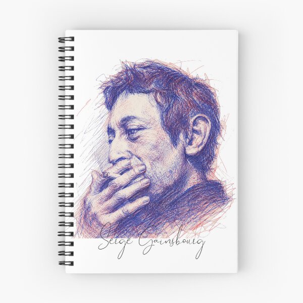 Item preview, Serge Gainsbourg Ballpoint Portrait Art designed and sold by DowntownNoWave.