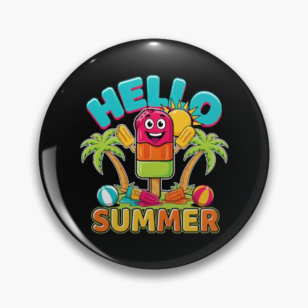 Item preview, Hello Summer Vacation Ice Cream Popsicle Cute Summer Holiday for Ice Cream Lovers designed and sold by Redgiant87x.