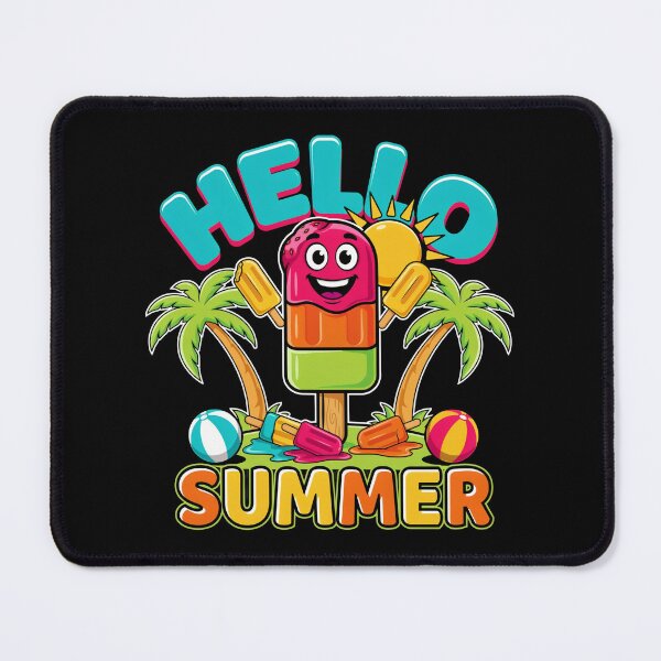 Item preview, Hello Summer Vacation Ice Cream Popsicle Cute Summer Holiday for Ice Cream Lovers designed and sold by Redgiant87x.