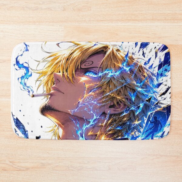 Item preview, Sanji | Blue Flame Gentleman | Electric Kick Master Anime-Inspired Fantasy Art designed and sold by Dyan4.