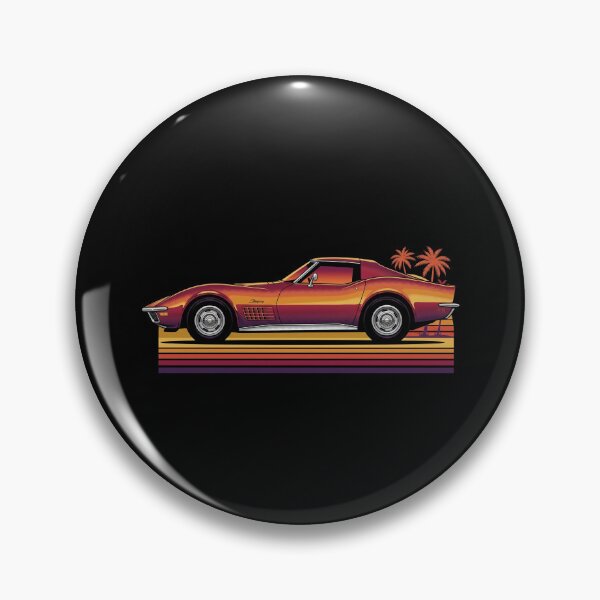 Item preview, C3 Stingray Retro Sunset Side Profile Classic Muscle Car designed and sold by Off-Road-Zone.