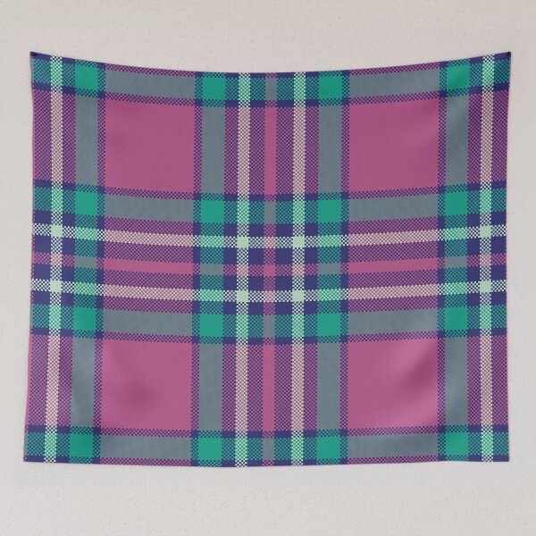 Item preview, Vibrant Pink and Teal Plaid Tartan Texture designed and sold by PowerAntShop.
