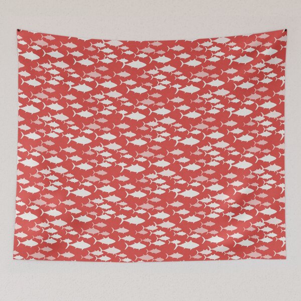 Item preview, Bluefin School – Coral Tide designed and sold by Melissa  MacMichael Art + Design.