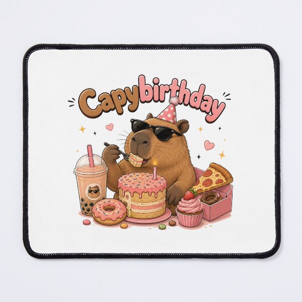 Item preview, Capybirthday – Cute Capybara Birthday Cake Party Design designed and sold by EVESTUDIOART.