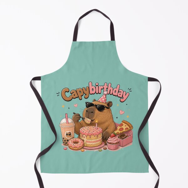 Item preview, Capybirthday – Cute Capybara Birthday Cake Party Design designed and sold by EVESTUDIOART.