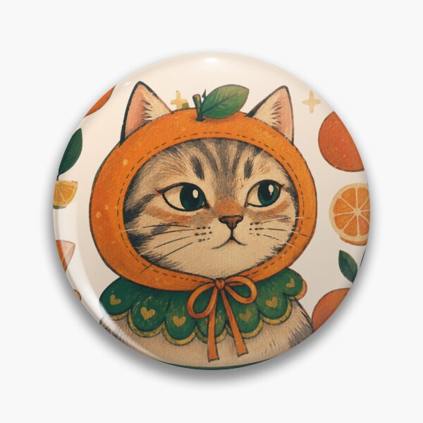 Item preview,  Cute Orange Cat Aesthetic – Citrus Kitty Illustration designed and sold by Art Fly.