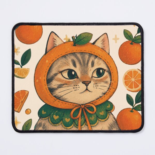 Item preview, Cute Orange Cat Aesthetic – Citrus Kitty Illustration designed and sold by Art Fly.