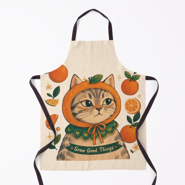 Item preview, Cute Orange Cat Aesthetic – Citrus Kitty Illustration designed and sold by Art Fly.
