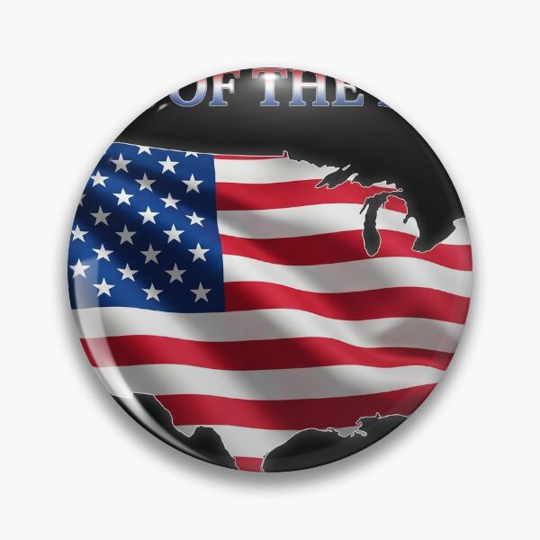 Item preview, Home of the Brave – USA Map & Flag (Horizontal Edition) designed and sold by MalinStyle.
