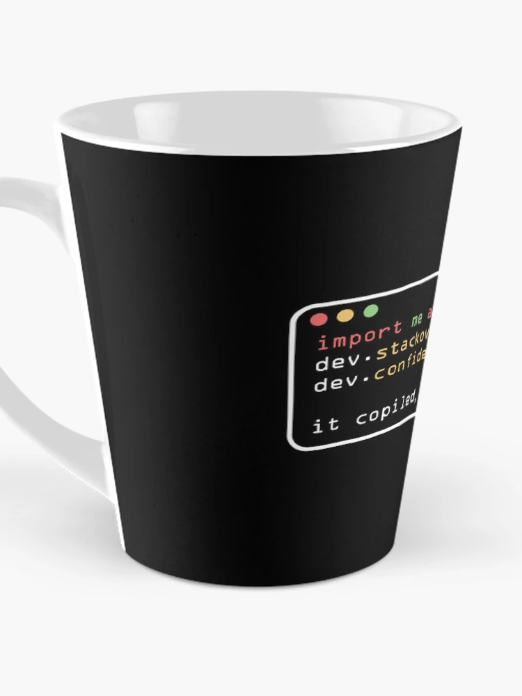 Thumbnail 3 of 4, Coffee Mug, Developer Stack Overflow Confidence False - Terminal Design Programmer Compiled Code designed and sold by charlypicazo.