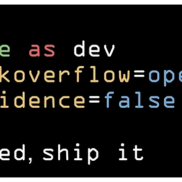 Artwork thumbnail, Developer Stack Overflow Confidence False - Terminal Design Programmer Compiled Code by charlypicazo