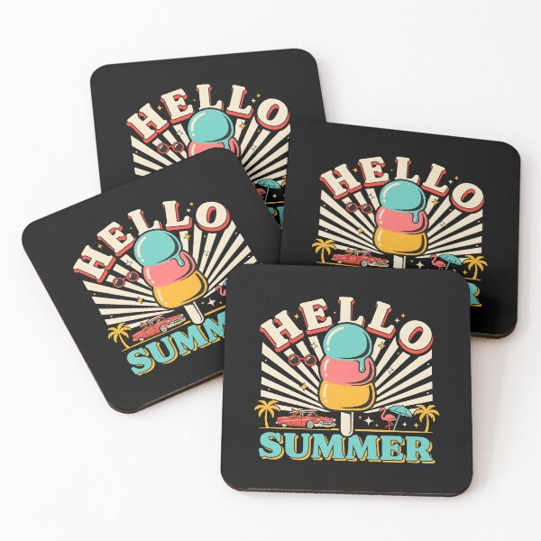 Item preview, Hello Summer Vacation Ice Cream Popsicle Retro Summer Holiday Aesthetic designed and sold by Redgiant87x.