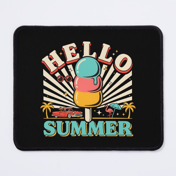 Item preview, Hello Summer Vacation Ice Cream Popsicle Retro Summer Holiday Aesthetic designed and sold by Redgiant87x.