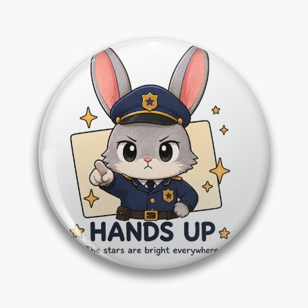 Item preview, Hands Up Cute Police Bunny designed and sold by CarrotBadminton.