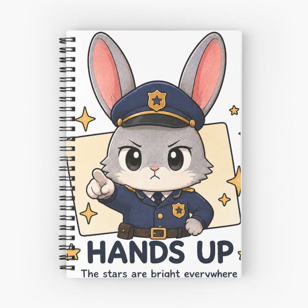 Item preview, Hands Up Cute Police Bunny designed and sold by CarrotBadminton.