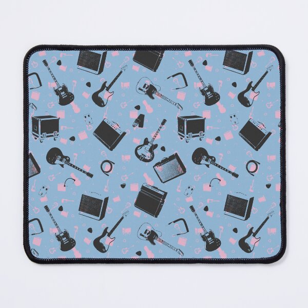 Item preview, Backstage Blue Guitar & Amp Pattern | Gig Day Collection designed and sold by Analog Threads & Goods.