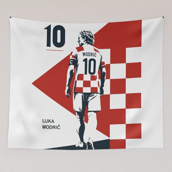 Item preview, Luka Modrić Minimalist Football Print, Croatia Soccer Art, Sports Print, Modern Athlete Illustration designed and sold by Studio pod Burom.