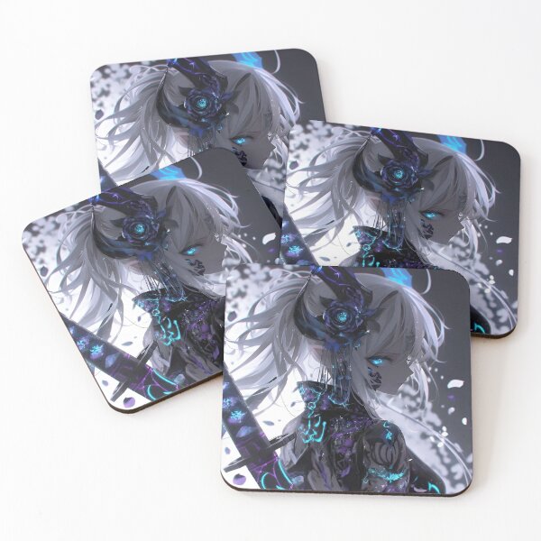 Item preview, Eclipse Rose Oni | Neon Shadow Samurai Fantasy Art designed and sold by Dyan4.