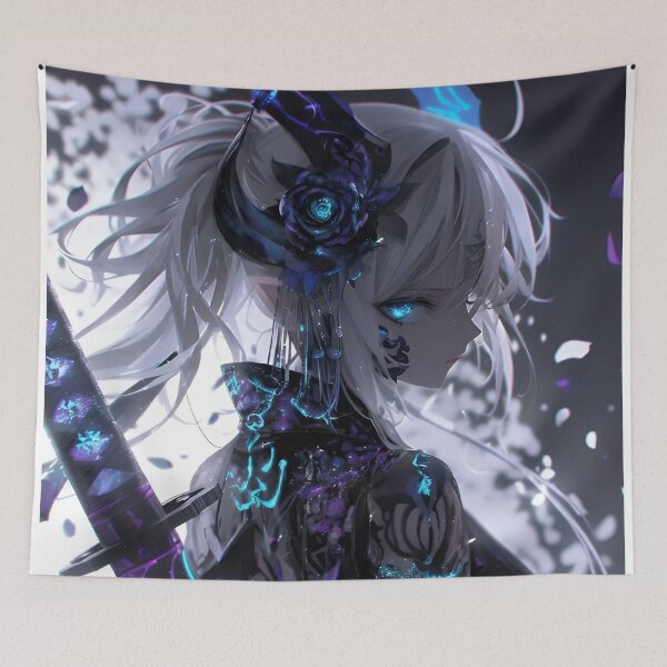 Item preview, Eclipse Rose Oni | Neon Shadow Samurai Fantasy Art designed and sold by Dyan4.